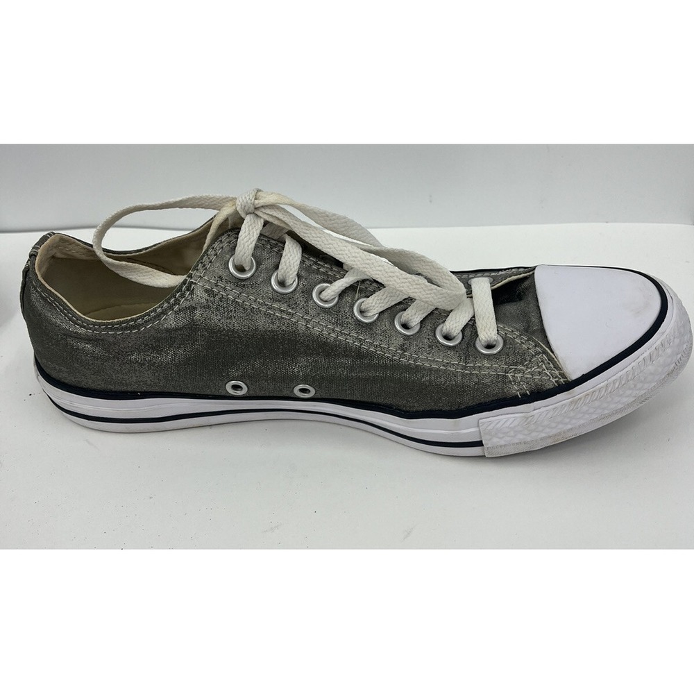 Converse All Star Women's 11 Men's 9 Low Top Chuck Taylors Sneakers Metallic - Picture 7 of 9